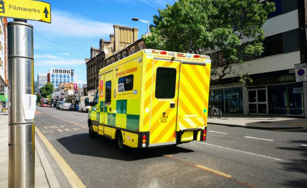 ambulance races towards a casulaty from hospital where Oander have been appointed to theProfessional Services Framework With South East Coast Ambulance Service