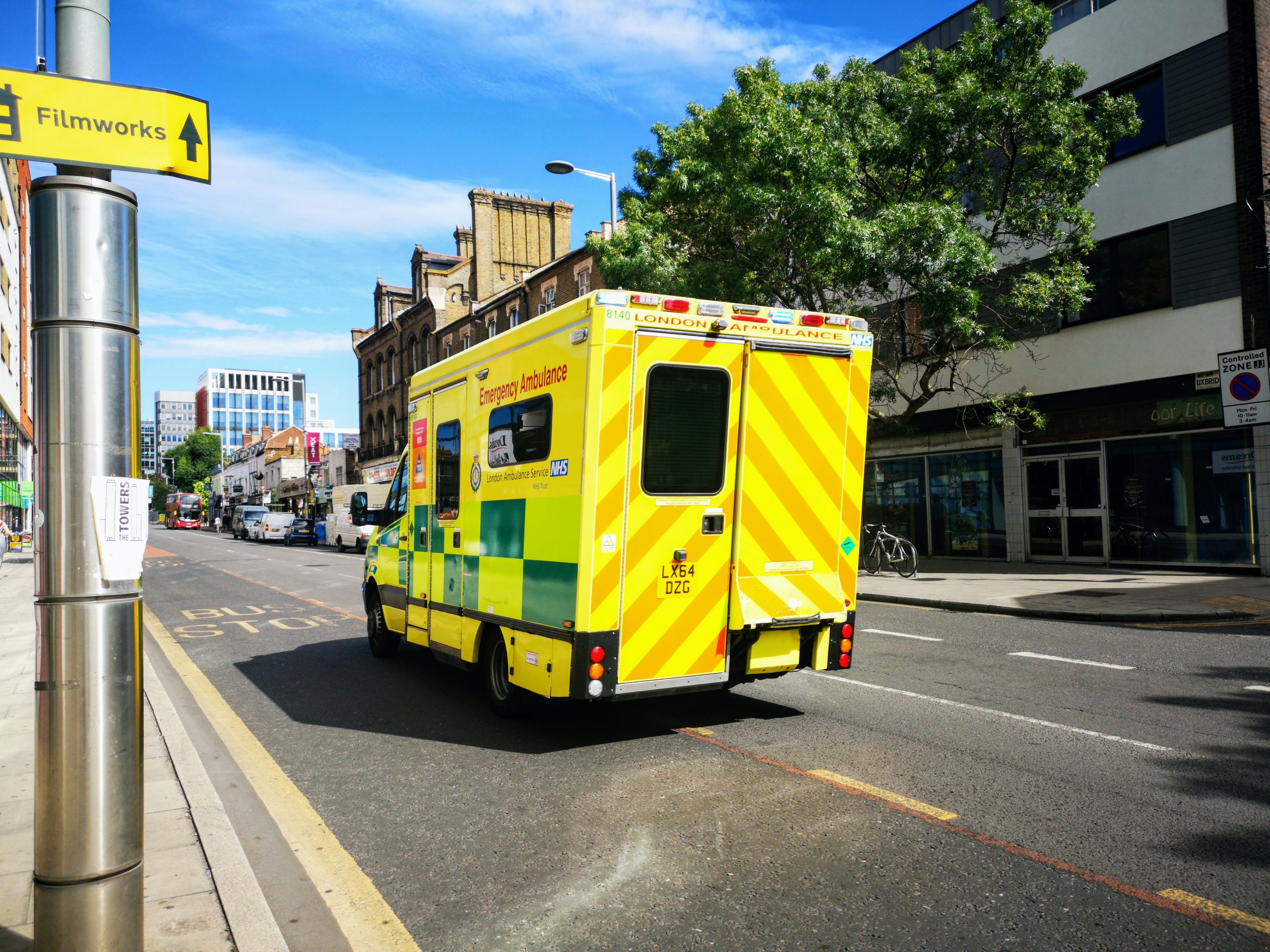 ambulance races towards a casulaty from hospital where Oander have been appointed to theProfessional Services Framework With South East Coast Ambulance Service