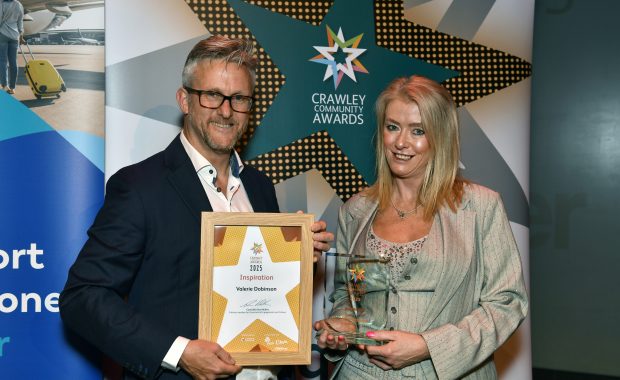 Steve Carrington presenting award for Crawley Community Awards