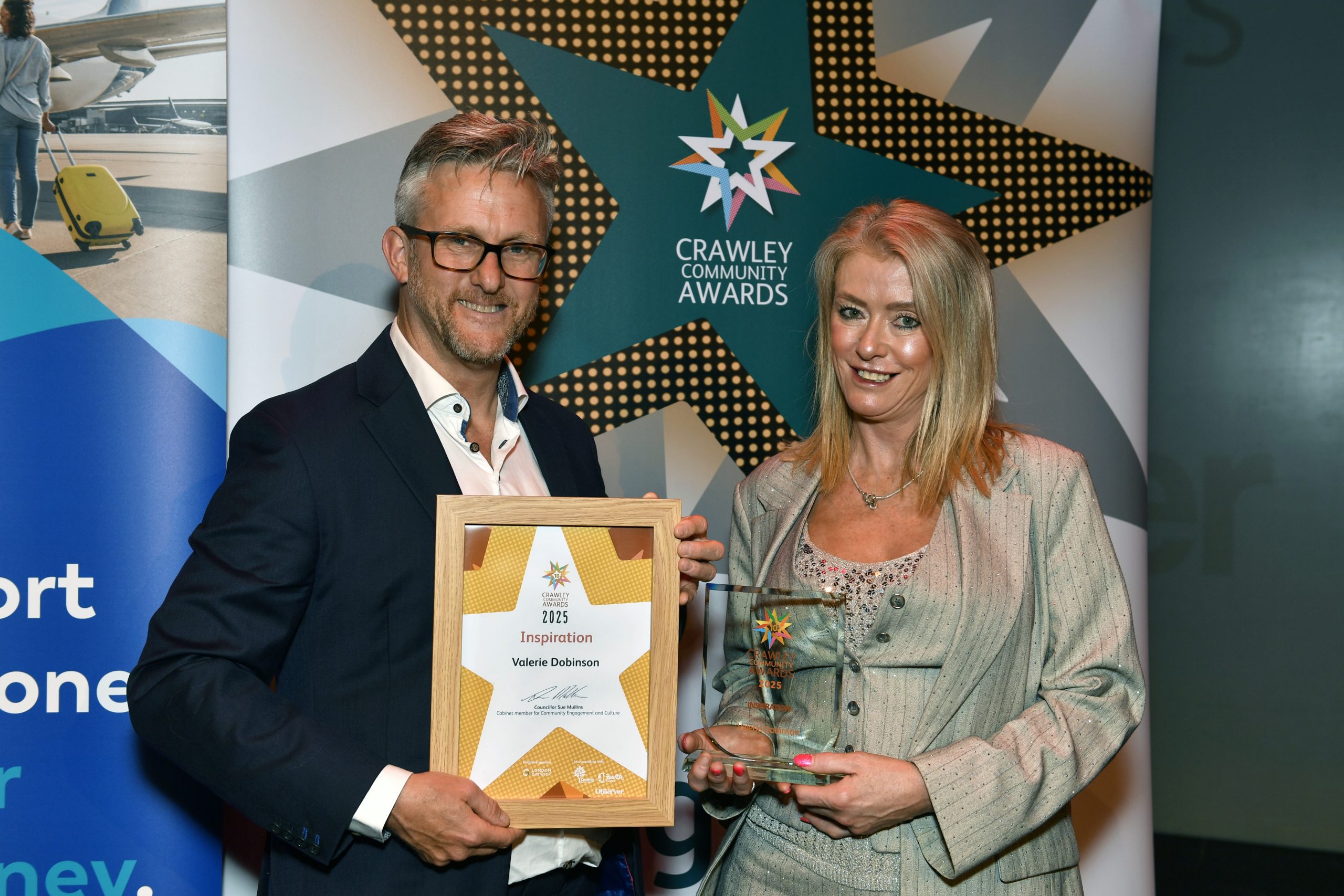 Steve Carrington presenting award for Crawley Community Awards
