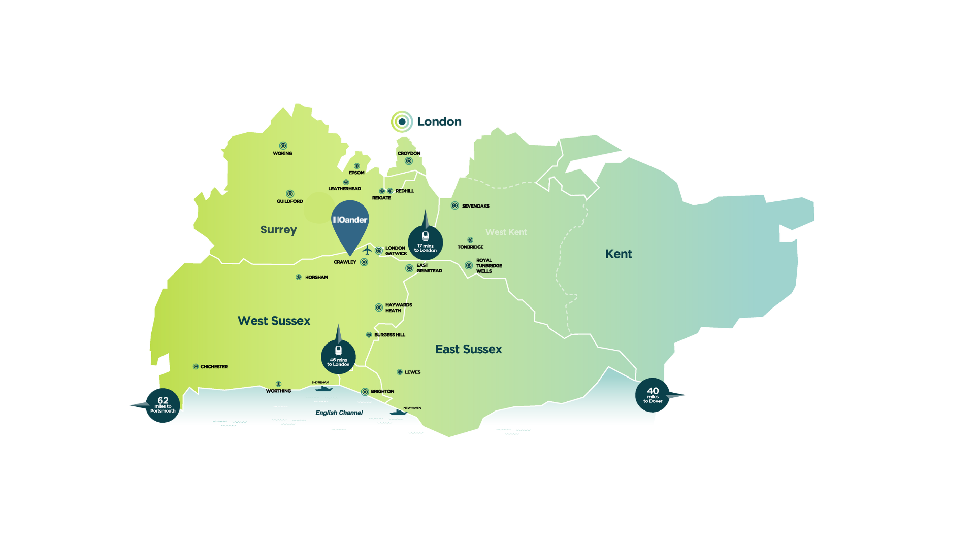 Gatwick Airport Economic Zone Map
