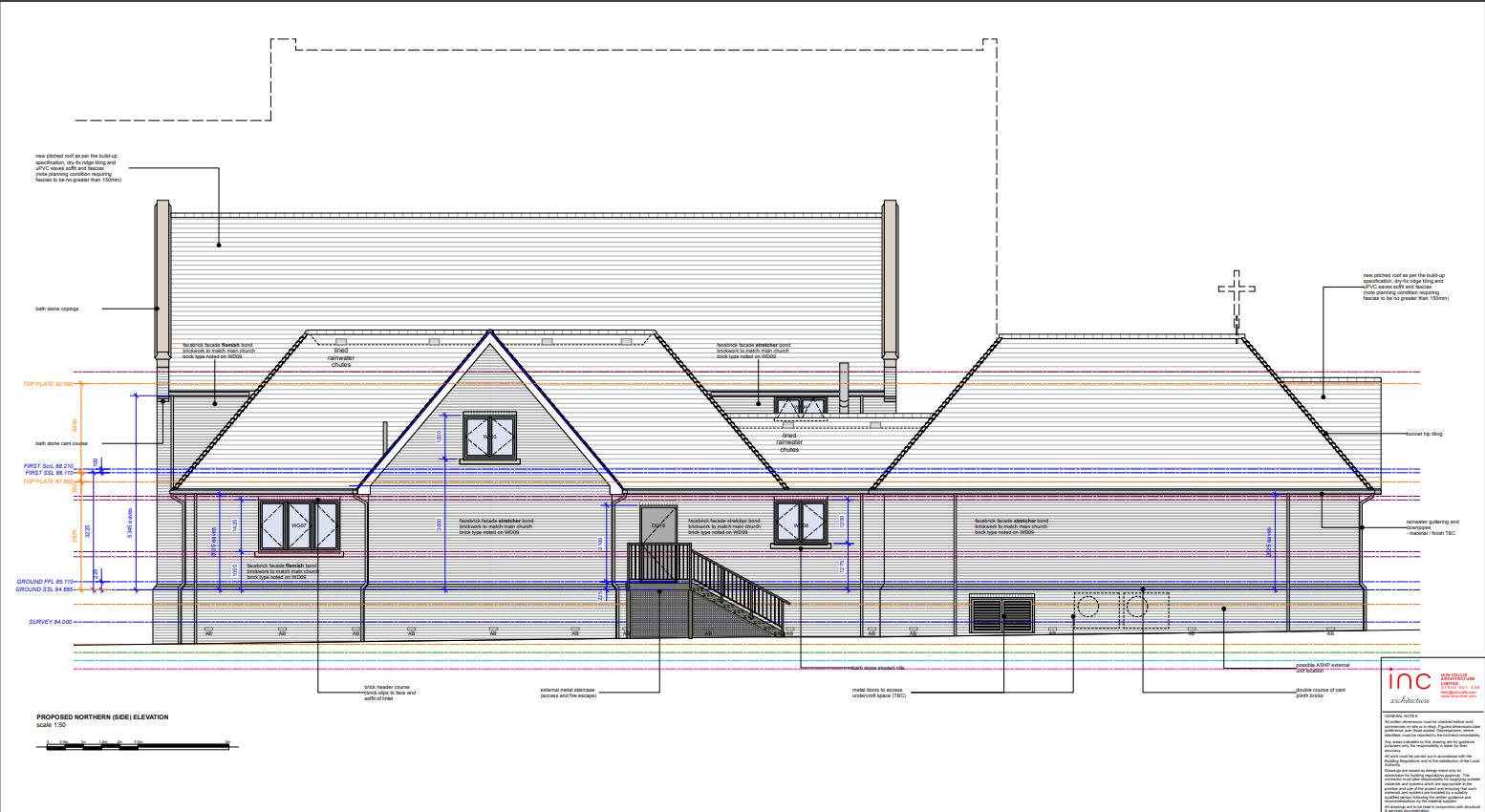 achitects drawing of holy trinity chruch