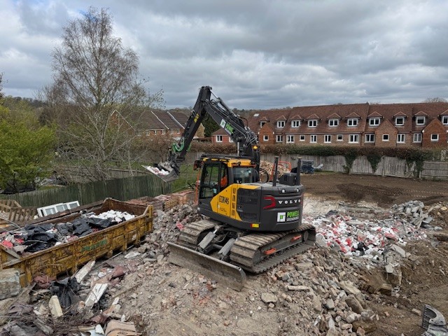 demolition works at redhill holy trinity church